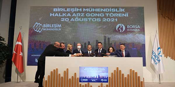 Borsa İstanbul time for 'As a Uniter of Turkey, Birleşim Mühendislik'.